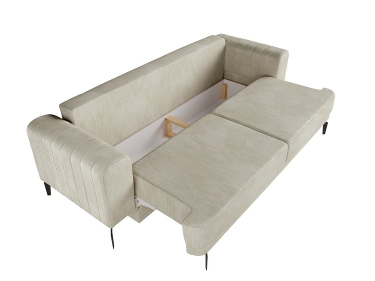 Kanapa Luzano - tkanina Vogue 1 Cream - rozłożona
