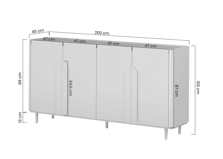 AMILIO Komoda 200 4D z nóżkami_wymiary_fixed.jpg
