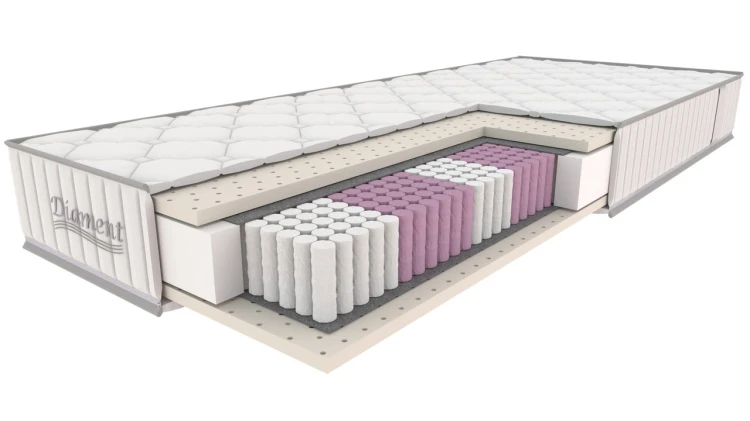 Materac Diament - kieszeniowy materac typu multipocket firmy Optimum - przekrój